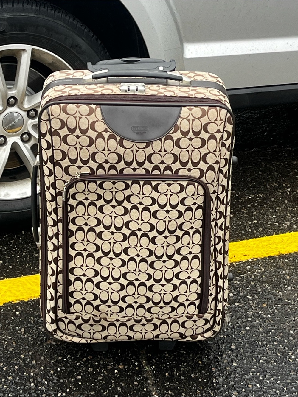 Coach Signature Canvas Carry-On in Brown and Tan - Picture 8 of 16